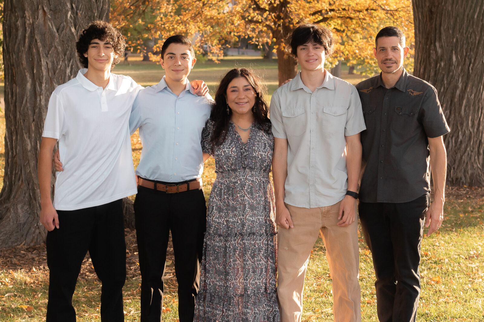 Ben with his wife and three sons. 